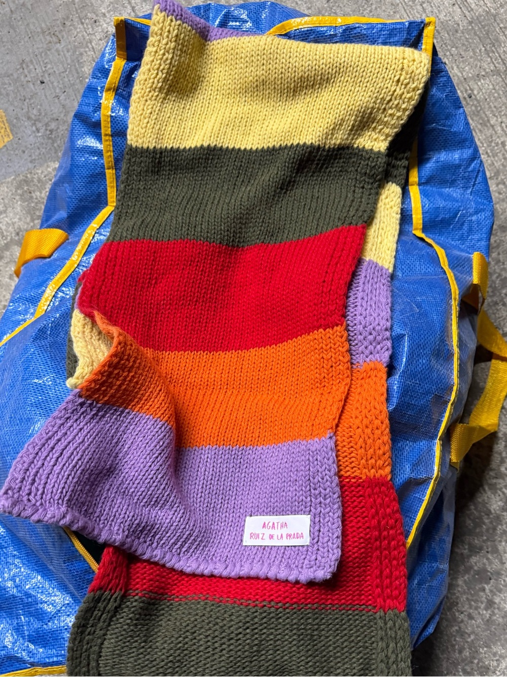 Agatha Ruiz de la Prada Multicolor Striped Knit Scarf